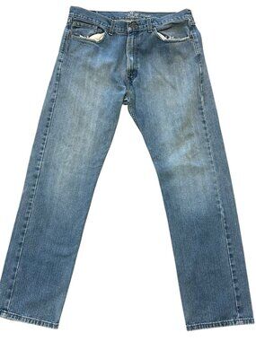 Levi Strauss Signature Straight Jeans Men's Size 36 x 32 Blue Wash Denim